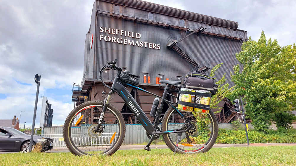 E-Bike with cargo on the Rear Rack