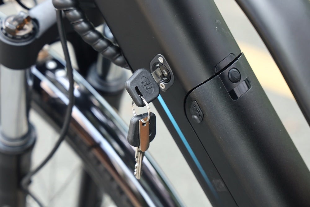Key to open the battery of an electric bike
