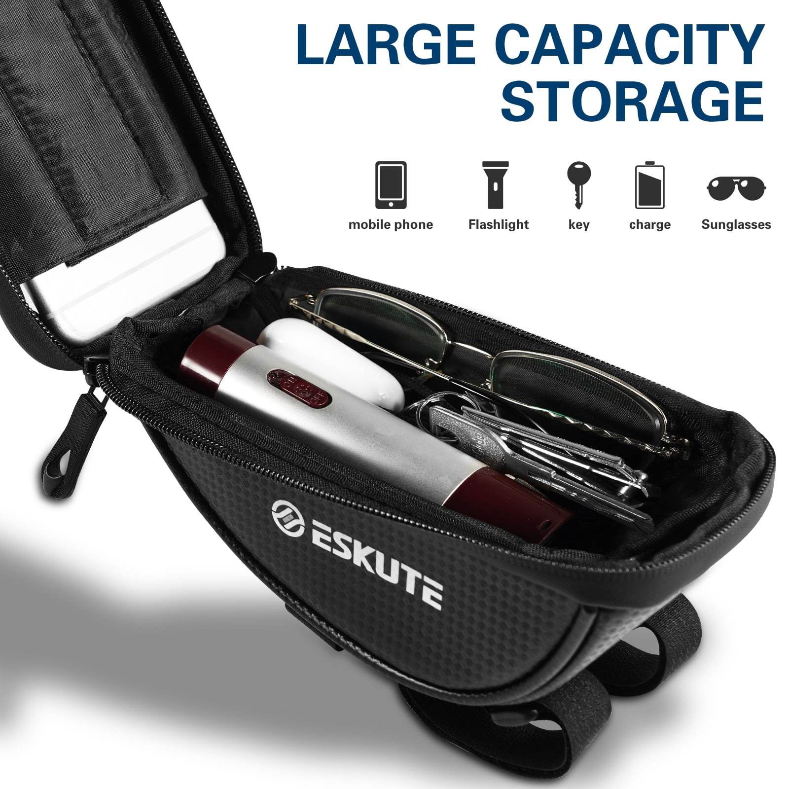 large capacity bike frame bag