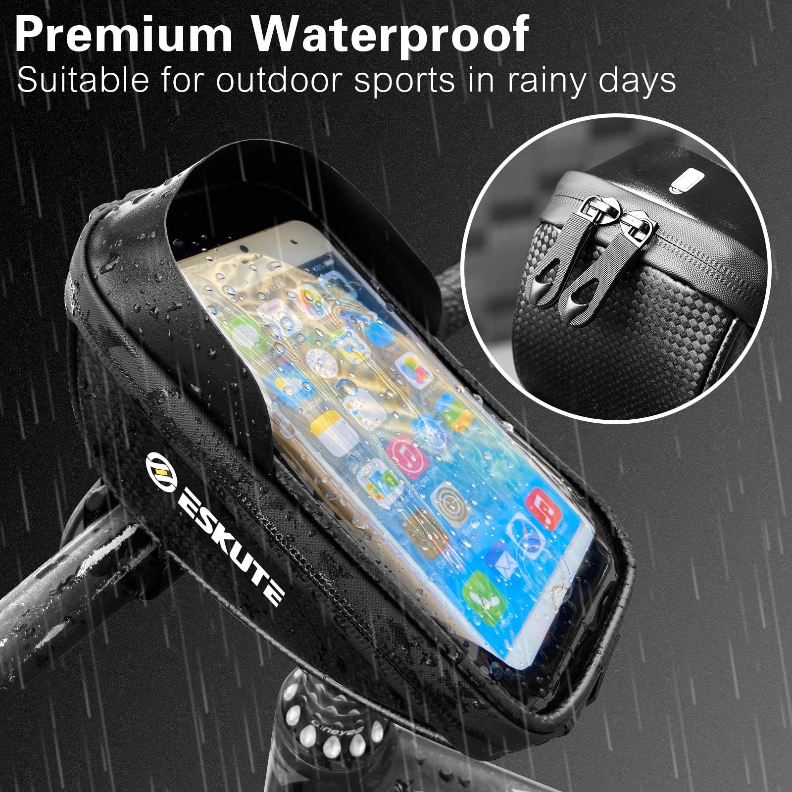 waterproof bike frame bag for outdoor sports in rainy days