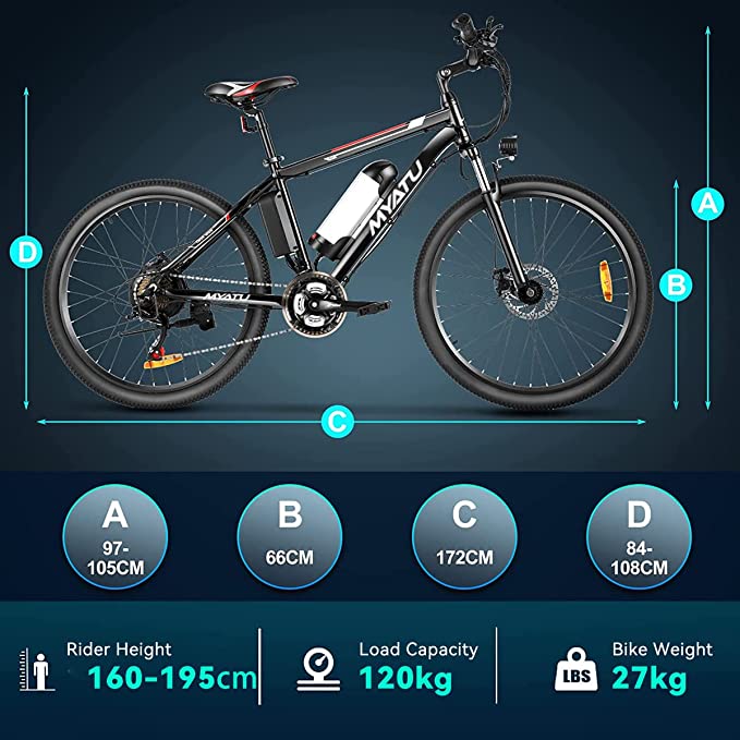 26 Inch E-MTB with Shimano 21 Speed Shifter