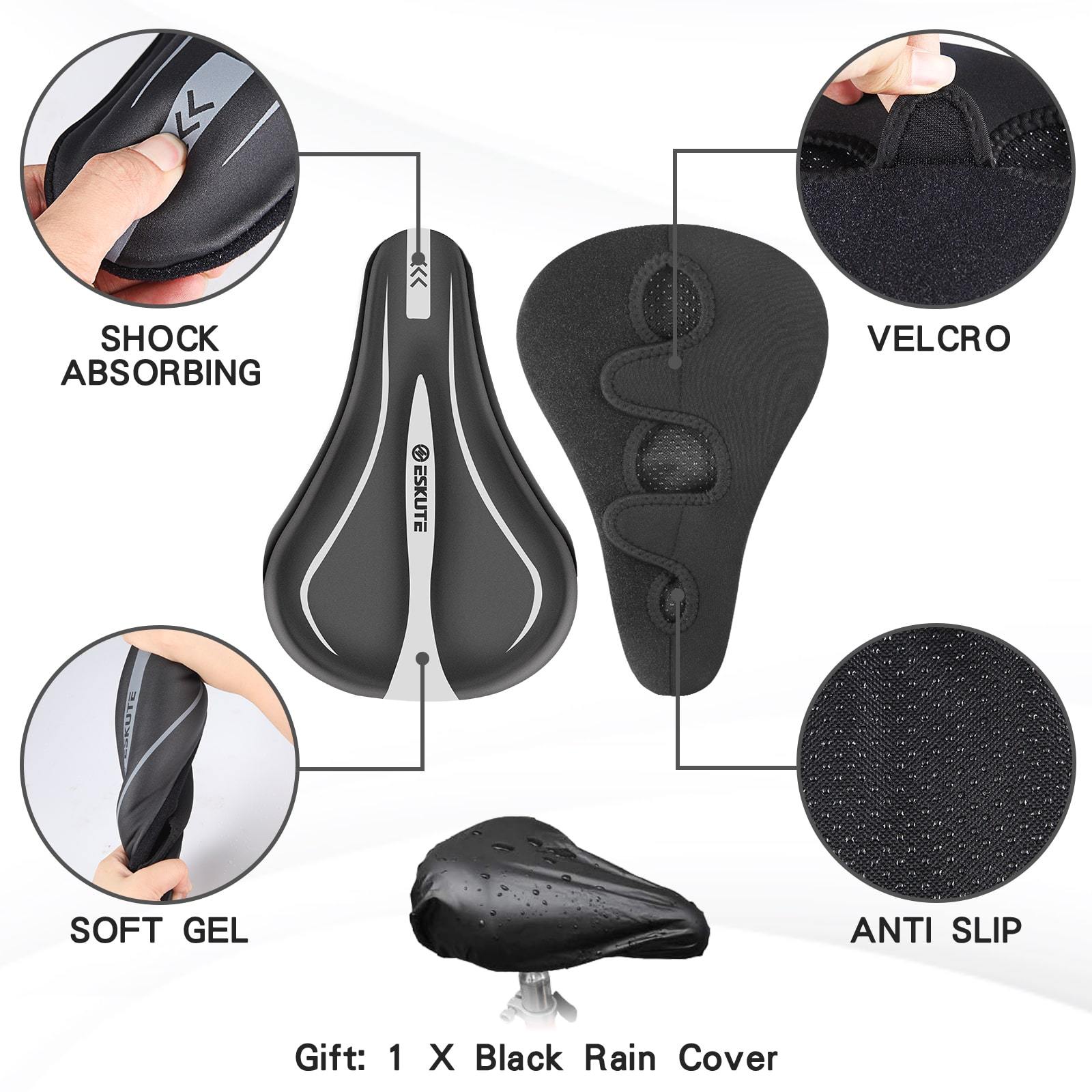 bike saddle with rain-proof cover