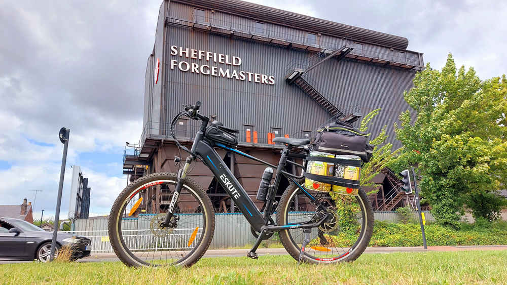 E-Bike with cargo on the Rear Rack