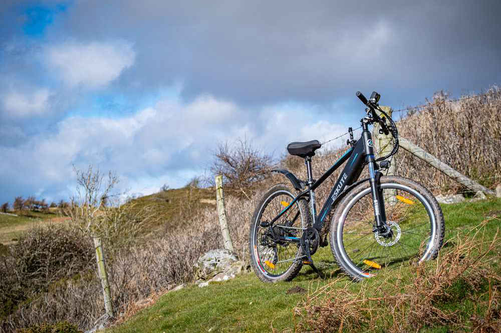 electric mountain bike on the mountain slope