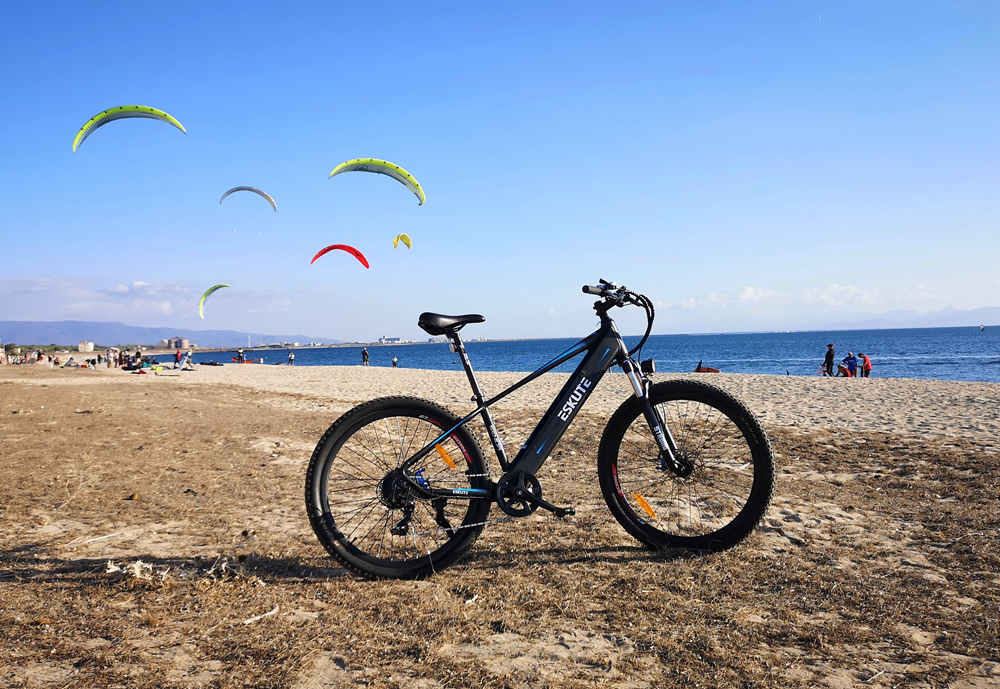 electric bike on the seaside